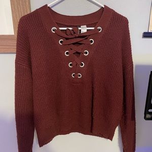 tie up sweater
